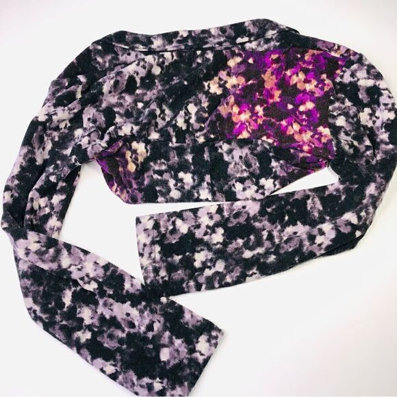 Long Sleeve Shrug, Purple Floral - Picture 6 of 8
